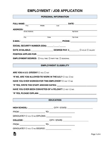 Employment-Job-Application